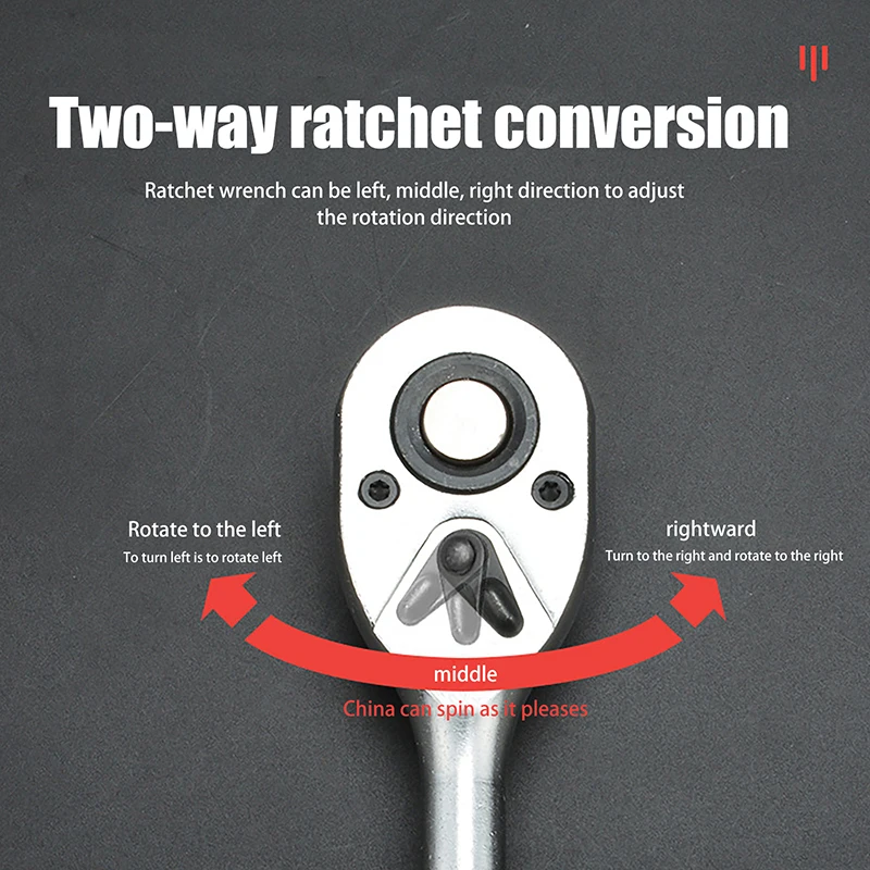 Quick Ratchet Wrench 1/2 1/4 Big Flying Small Flying Medium Flying Two-way Socket Wrench Auto Repair Hardware Tool