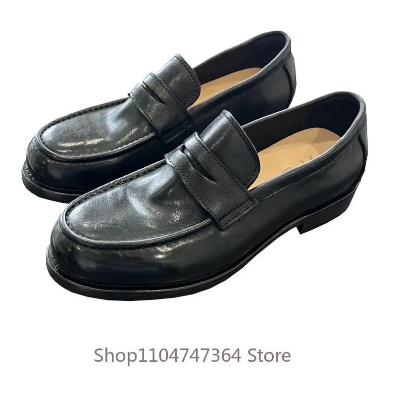 

Italian Handmade Casual Work Dress Shoes Men Loafers Black Wedding Party Office Oxfords Male Leather Shoes Male Genuine Leather