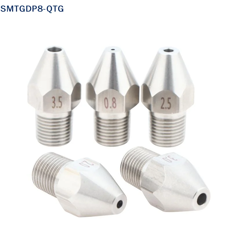 NEW Stainless Steel Universal Linear Nozzle 0 Degree Liquid Column Flow Tip High Pressure Cleaning Cutting Cone Nozzle