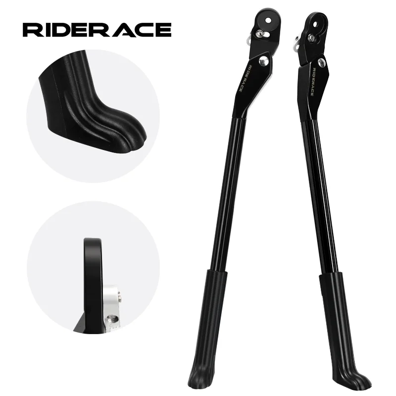 Bicycle Kickstand Adjustable Mountain Bike Parking Kick Stand Side Rear Rack Holder Footrest Aluminium Alloy MTB Accessories