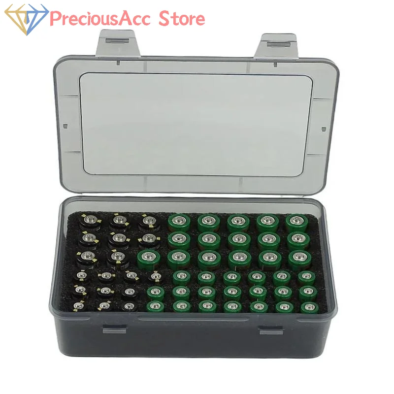 54 Slot AA AAA Battery Organizer, Storage Box with Drawer Dispenser Design, Compact Cell Holder for Garage Cabinets