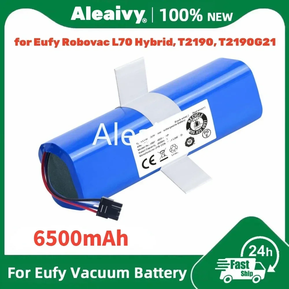 

Vacuum Battery Replacement for Eufy Robovac L70 Hybrid T2190, Eufy 360 S9 X90 X95,INR18650M26-4S2P Vacuum Cleaner, 14.4V 6500mAh