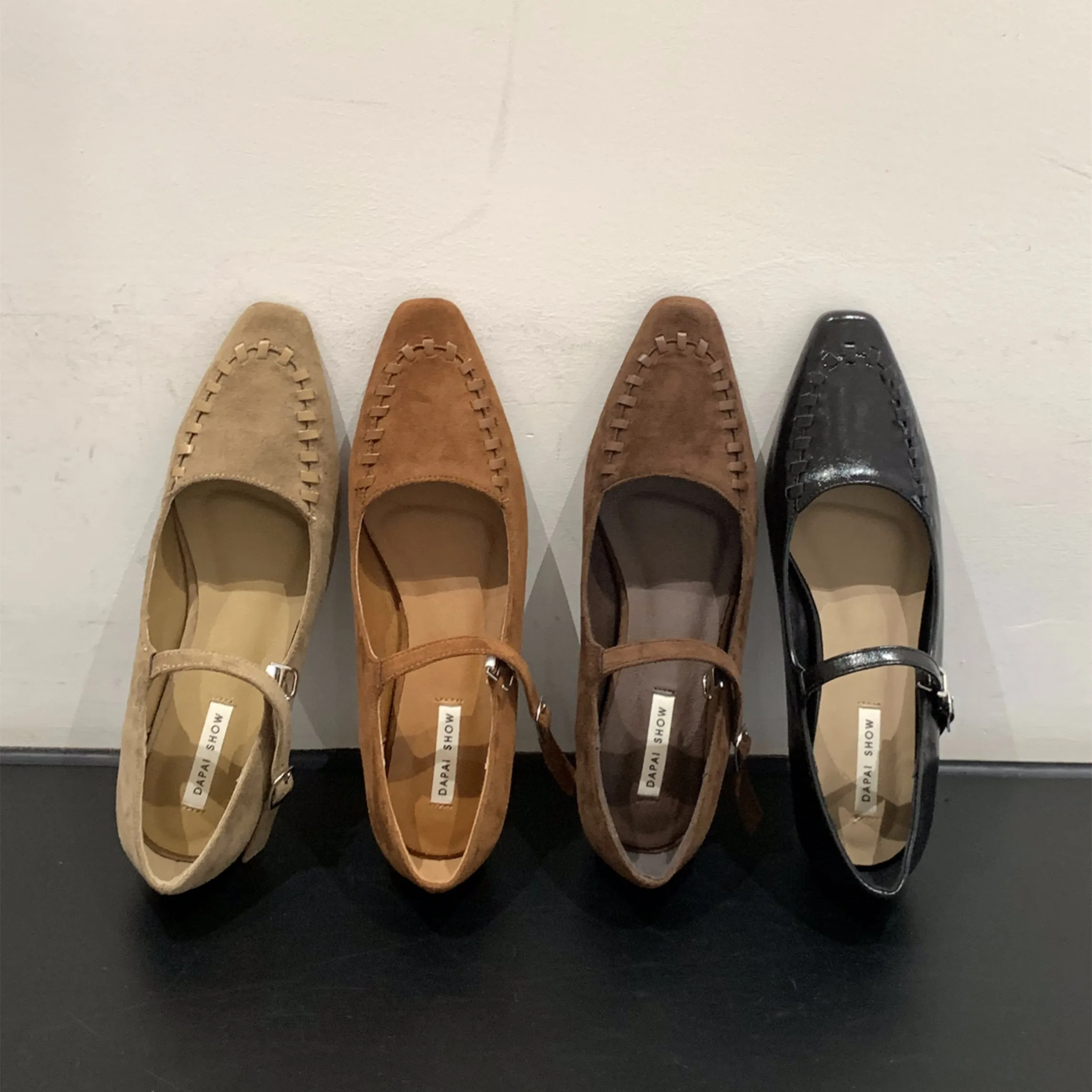 

Bailamos/брендовые женские туфли Мэри Джейн, туфли на плоской подошве, элегантные классические женские туфли в стиле ретро с квадратным носком, мягкие женские туфли на низком каблуке