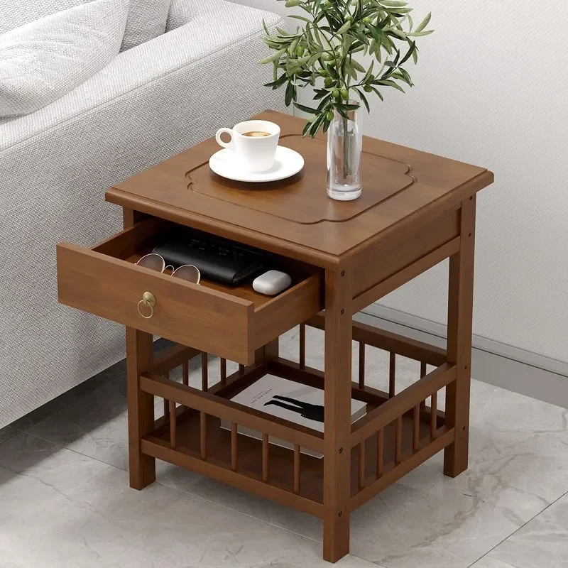 for Household Sofa Side Cabinet Shelf Small Coffee Table Mahjong Tea  Corner Small Square  Edge Tea Cabinet