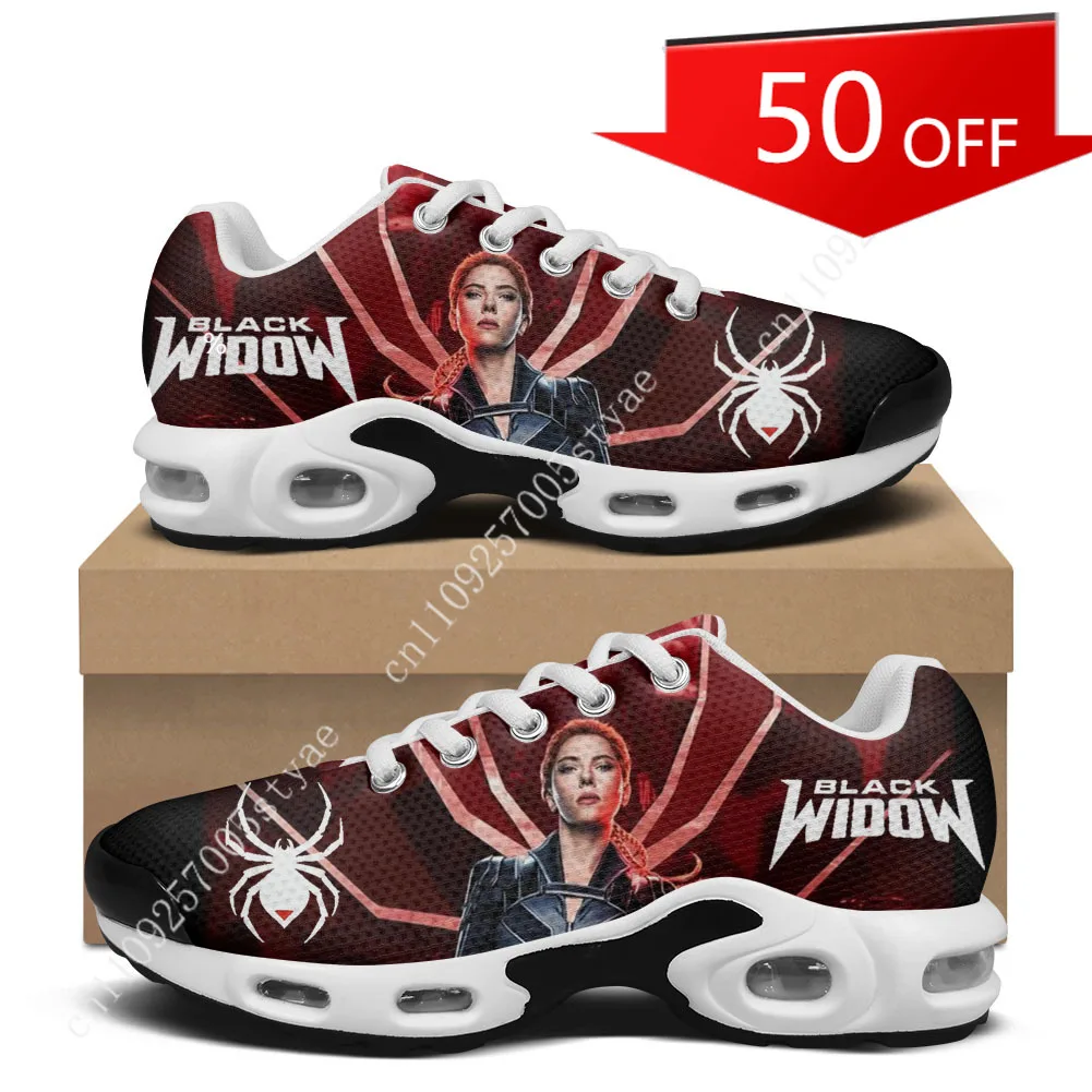 

Marvel Black Widow Air Cushion Sneakers Mens Womens Sports Shoes Lightweight Hiking Mountain Climbing Custom Shoes