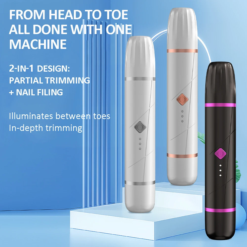 2-In-1 Pet Dog Paw Trimmer Pet Nail Grinder Cat Nail Clipper Dog Cat Hair Trimmer Pet Grooming 3-Speed LED Display Paw Trimmer
