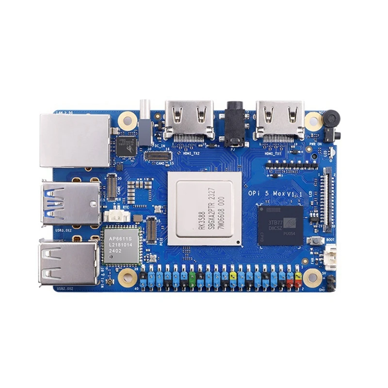 

Для Orange Pi 5 Max 8 ГБ ОЗУ LPDDR5 RK3588 Макетная плата M.2 PCIE 2.5G LAN Wi-Fi + BT для Orange 5 MAX одной платы