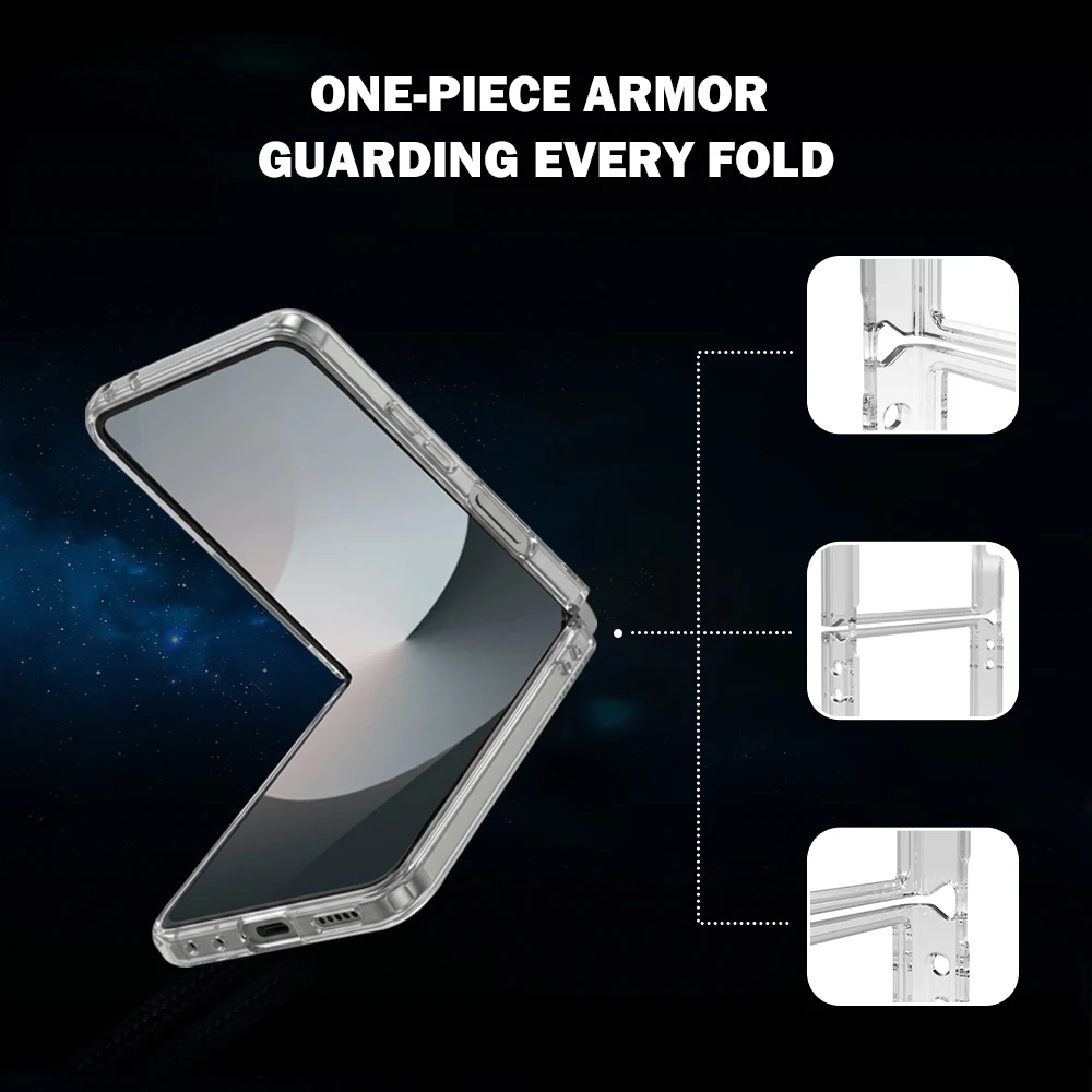 Für Samsung Galaxy Z Flip 8 Hülle Magnetische Hartabdeckung TPU+PC Klare Sturzsichere Handyhülle Für Samsung Galaxy Z Flip 8 – Detail 10