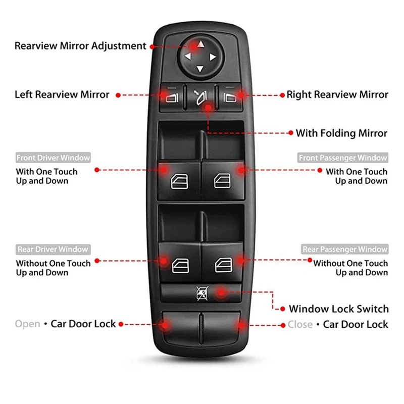 2518300290 Car Master Power Window Switch A2518300290 For BENZ W164 GL320 GL350 GL450 ML320 ML350 ML450 R320 R350