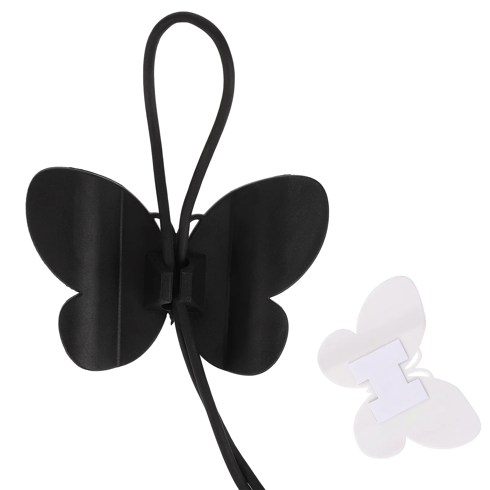 Organizador de cables de datos, envoltura de cables moderna con forma de mariposa, plástico duradero, gestión de cables de electrodomésticos de cocina, autoadhesivo, fácil, 4 Uds.