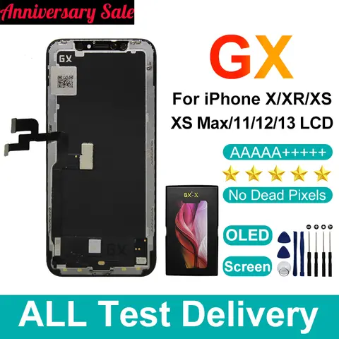 GX AMOLED-Écran tactile LCD 3D, pour iPhone X XS Max 11 12 Pro Max 12Mini