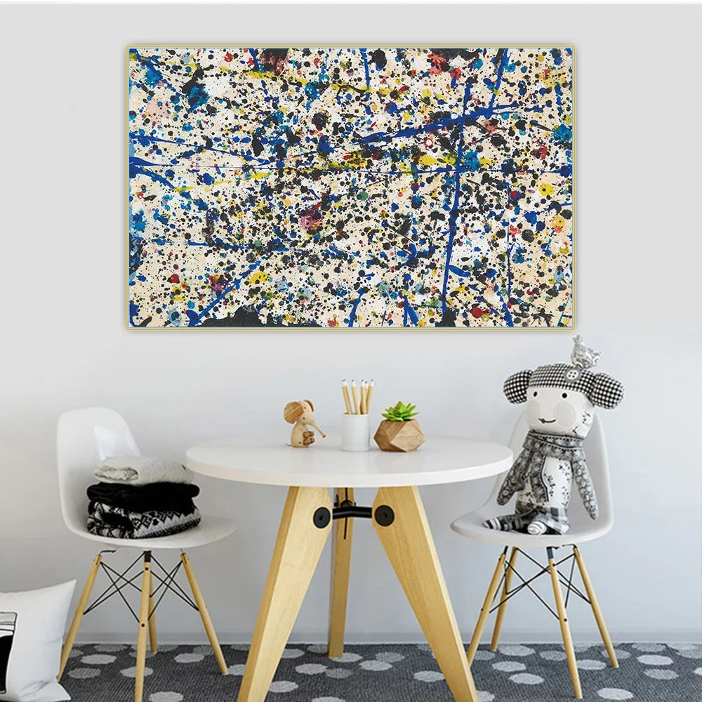 Sam Francis《 Untitled, 1959》Abstract Canvas Oil Painting Artwork Poster Picture Wall Hanging Decor Home Living Room Decoration