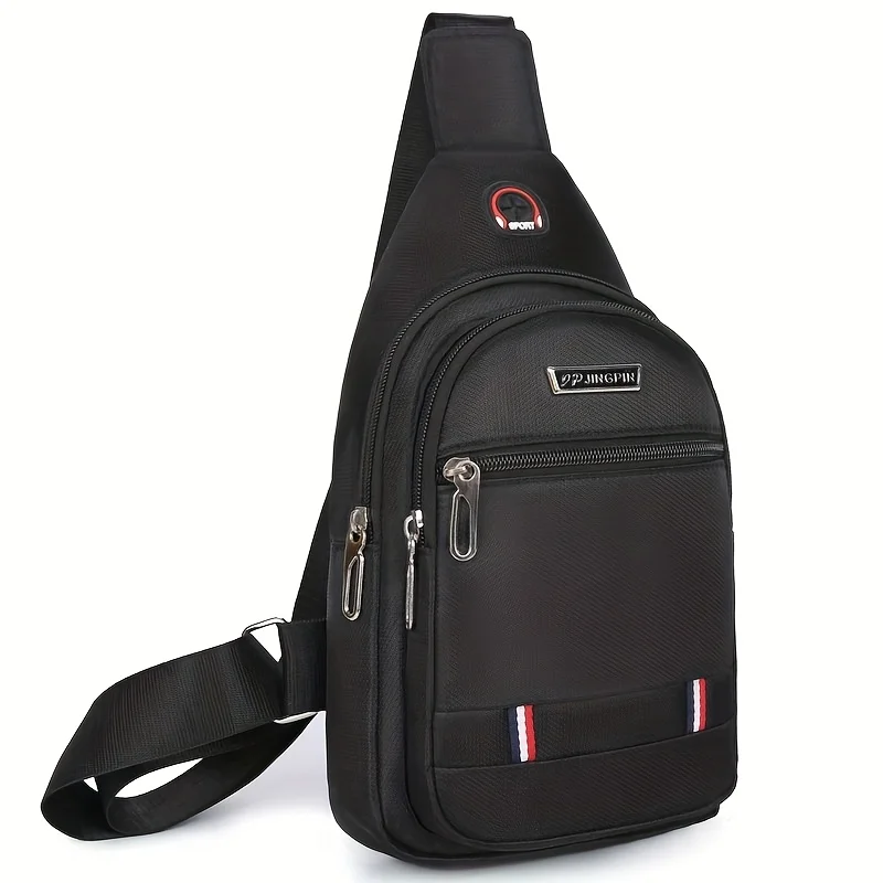 Men's Breast Bag One Shoulder Messenger Bag Casual Oxford Cloth Stylish and Simple Chest Bag Portable Men's Backpack