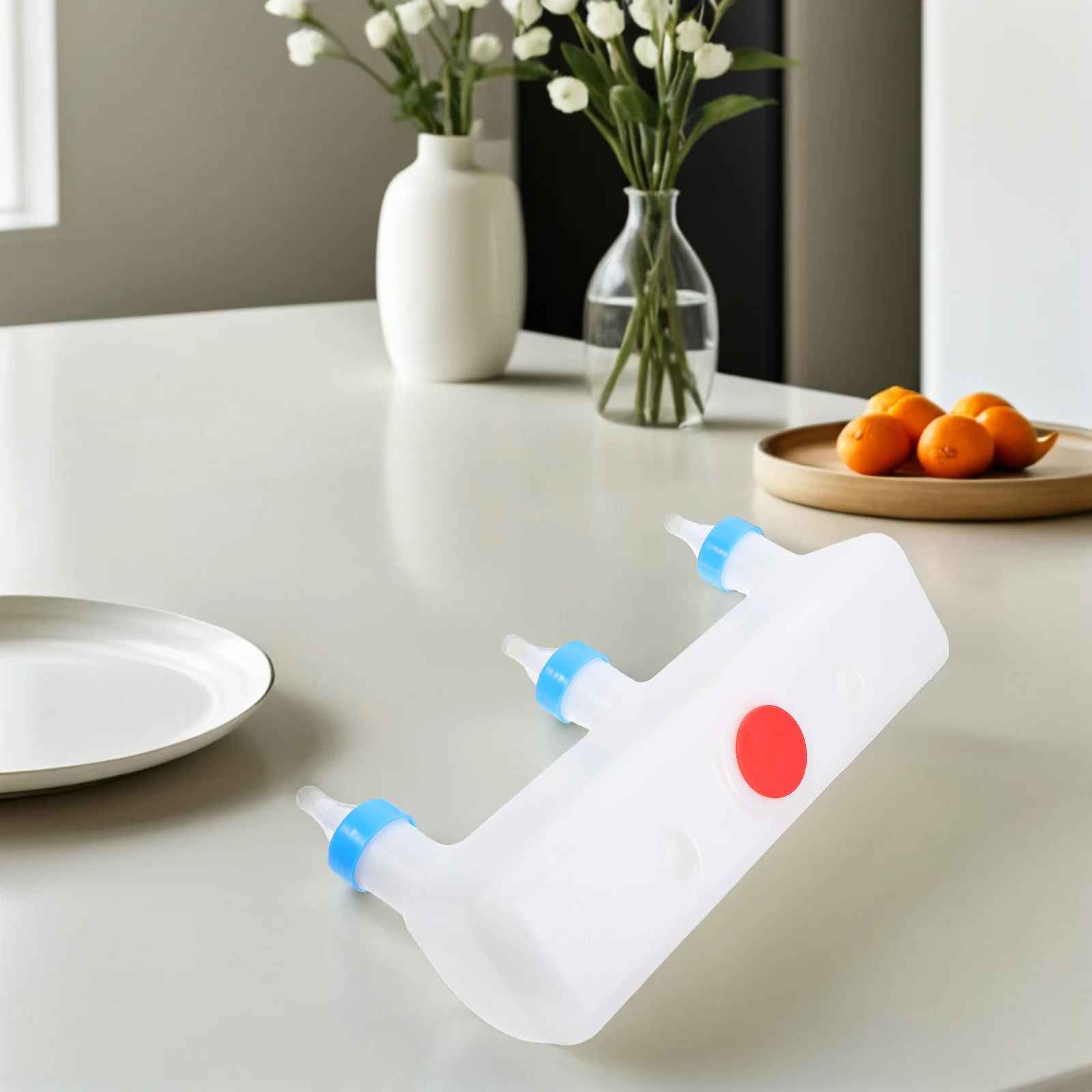 

Multiple Pacifiers Feeder Plastic Durable Lamb Goat Piglet Milk Feeding Device Farm Animal Nursing Tool Feeder Farm