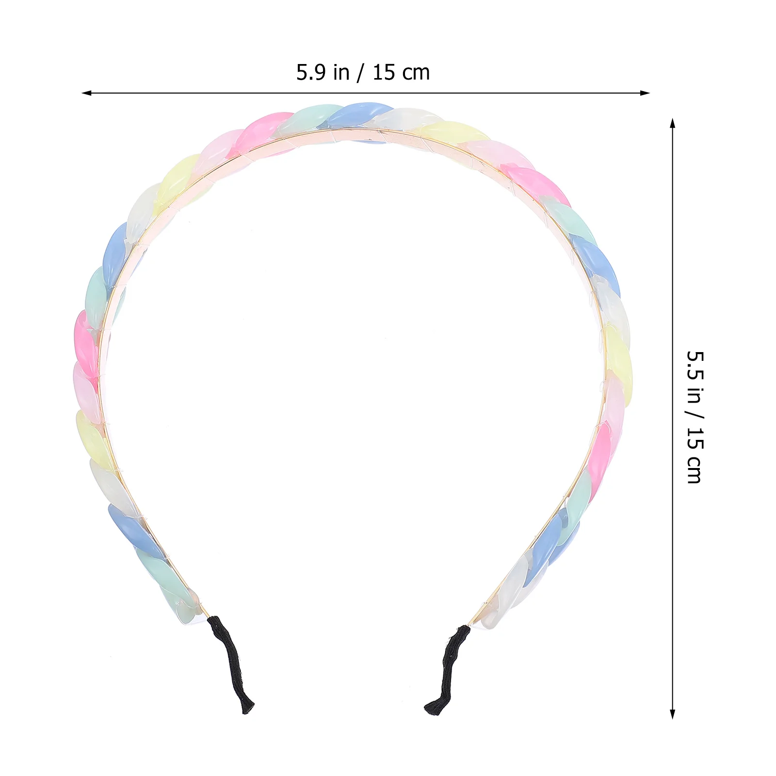 

Resin Chain Headb Hair Accessories Women Headdress Colorful Retro Hairstyle Daily Party Prom Gifts Styling Tools