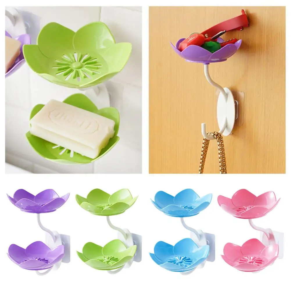 Laundry Soap Holder Anti-slip Pp Flower Soap Box Wall Box Soap Free Soap Punch Drain Dish Mounted Dish Soap Bathtub/surroun F7H4