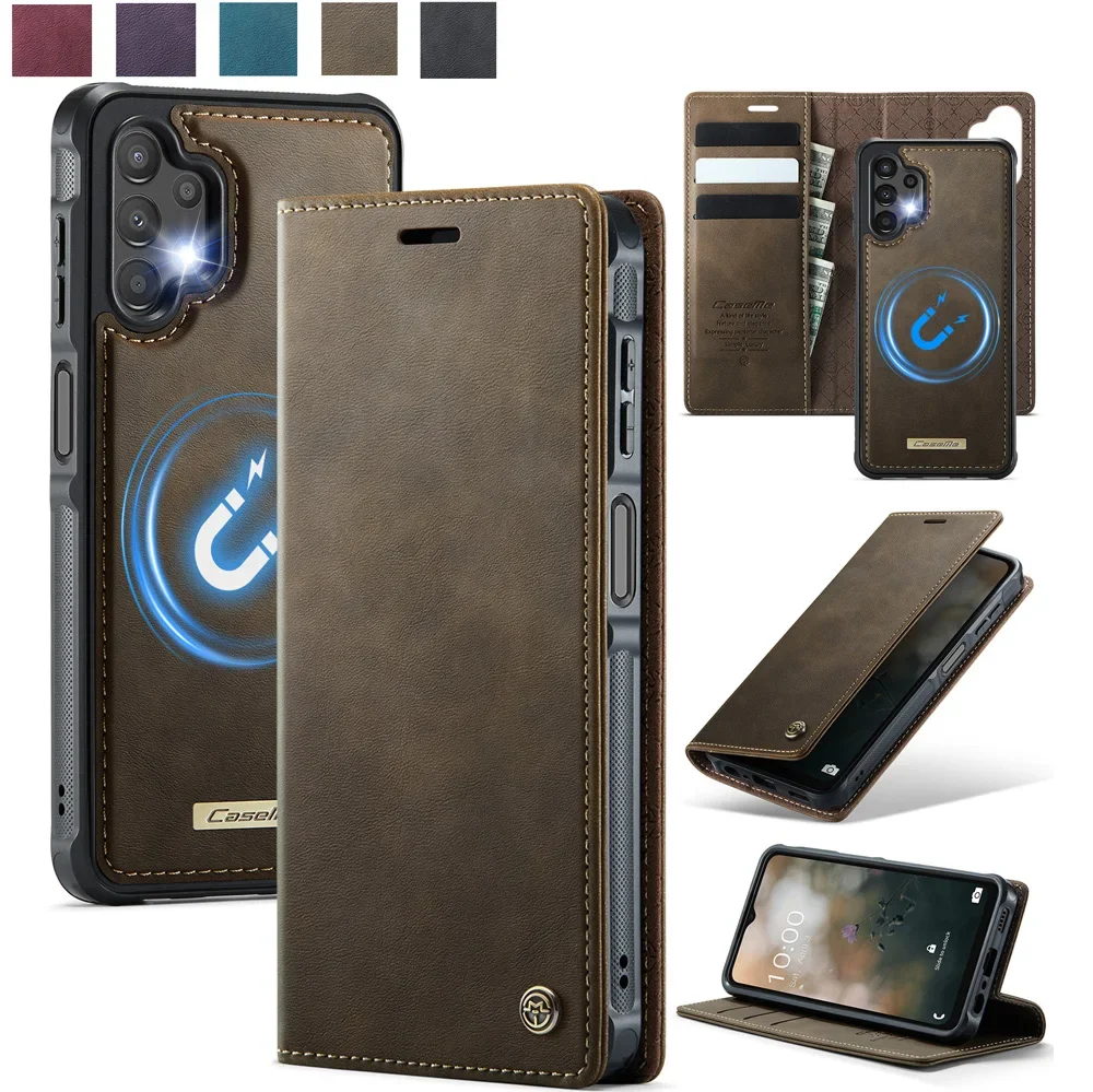 

Caseme-C49 Folio Detachable Magnetic Clasp Wallet Case, Samsung Galaxy A13 A14 A15 A16 A35 A36 A52 A53 A54 A55 A56 Leather Cover