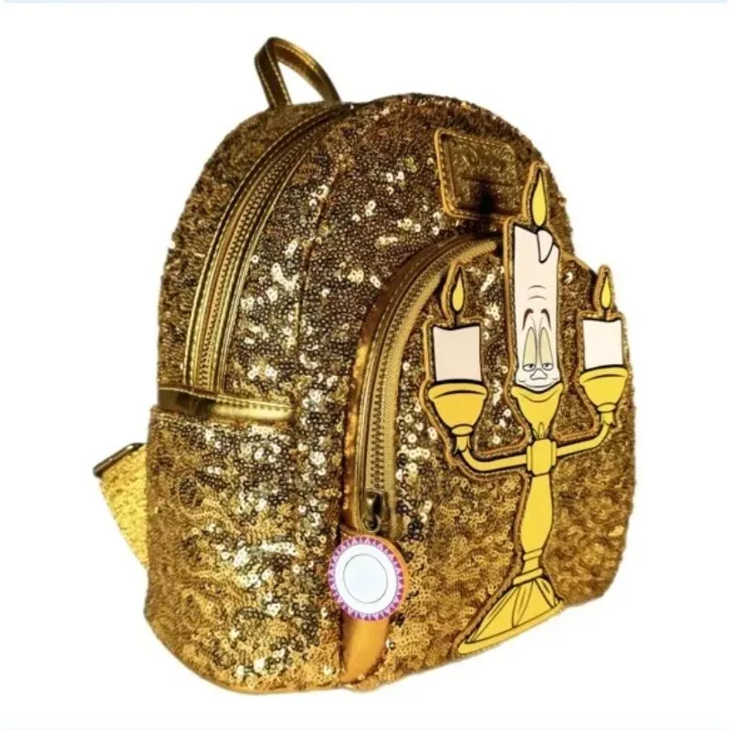 Loungefly Disney Beauty and The Beast Lumiere Sequins Mini Backpack One Size