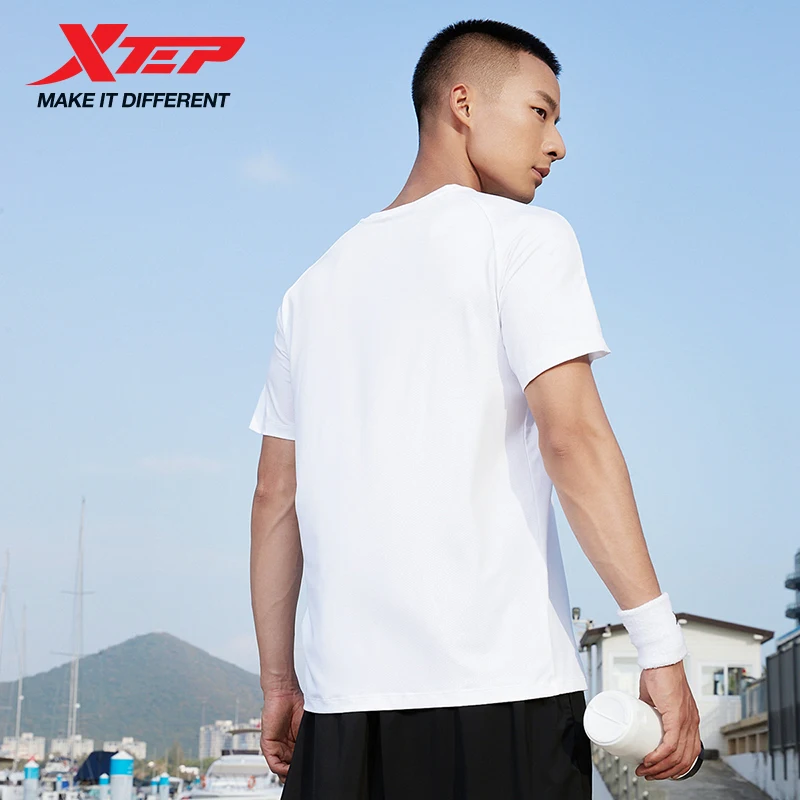Xtep Speed Dry T-shirt Short Sleeve Men's Summer Loose Ice Silk Outdoor Running Breathable Top Fitness Sportswear 878229010132