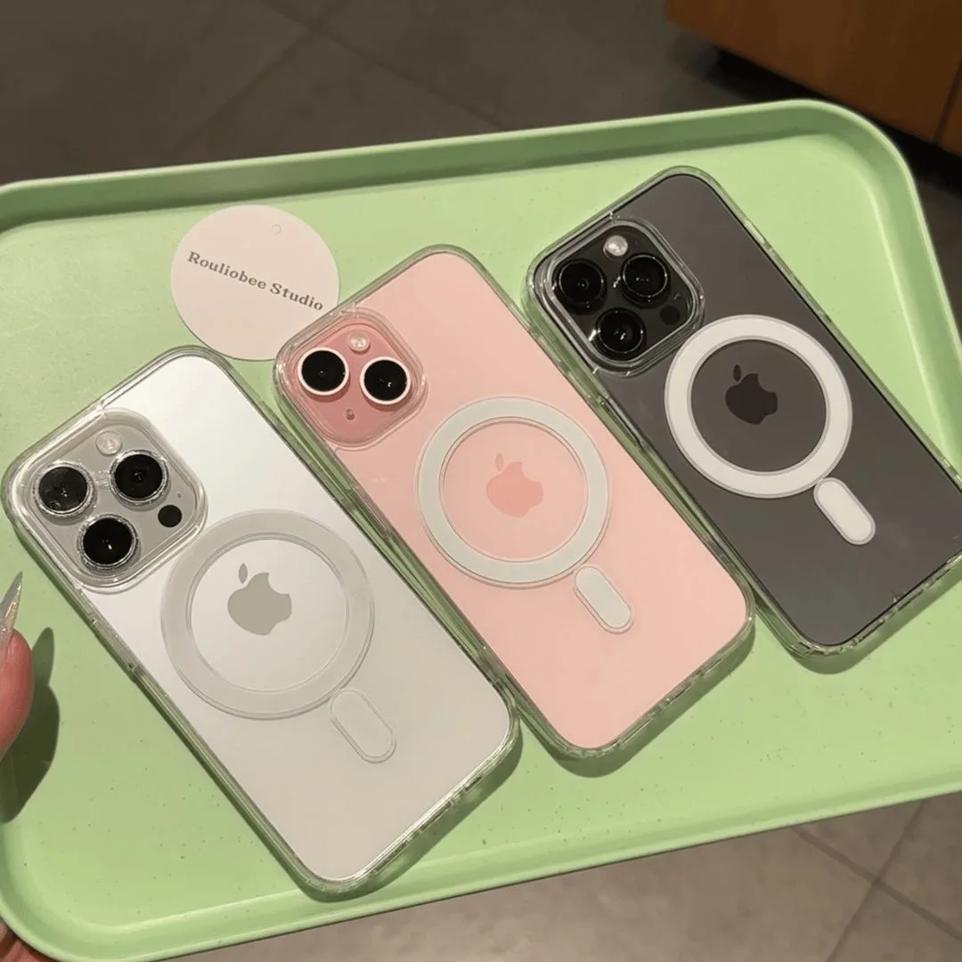 Hard Crystal Original Magnectic Case For iPhone 17 16 15 14 13 12 11 Pro Max XS XR 7 8 Plus For Magsafe Wireless Charging Cover - náhled 4