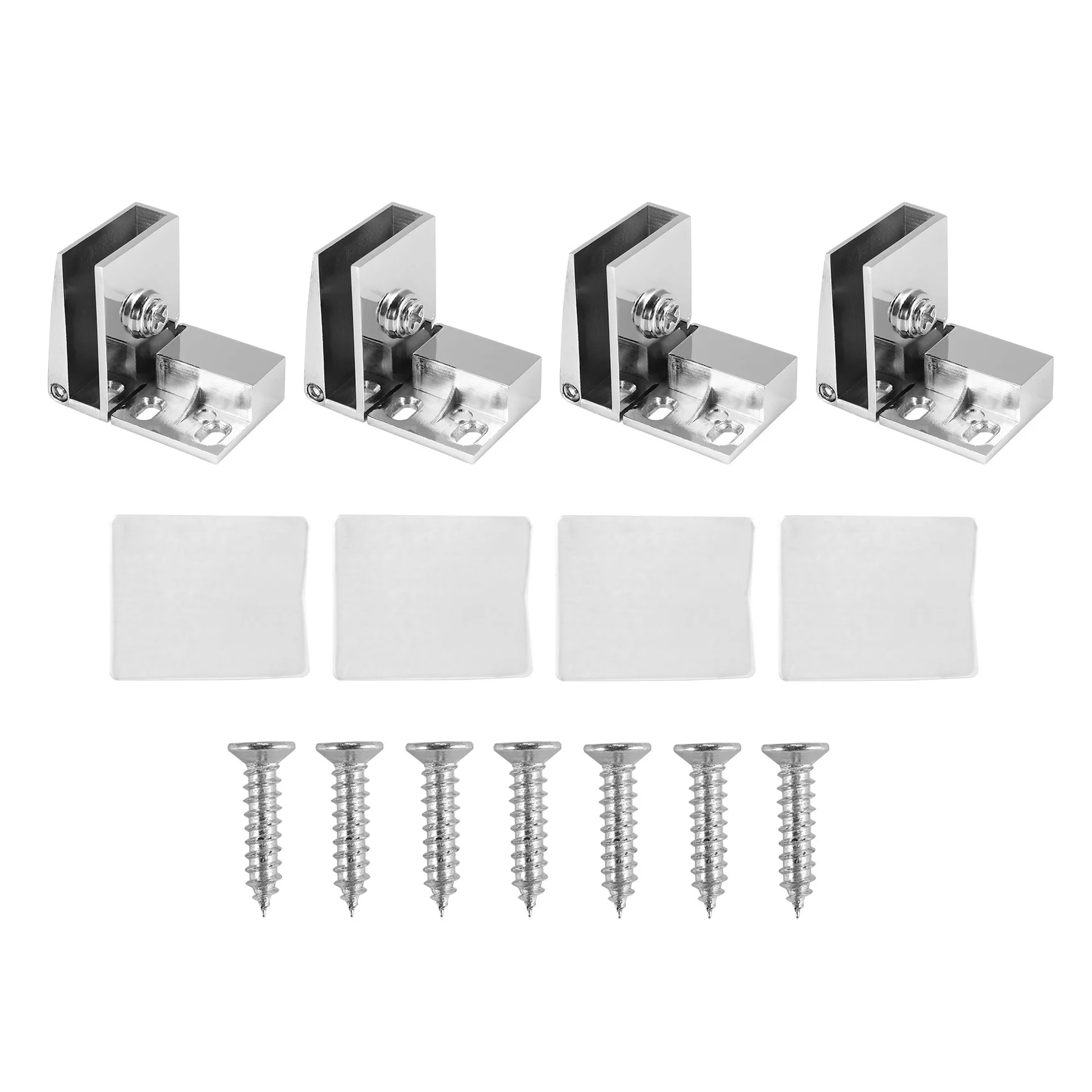 AY03-4 Pack บานพับประตูกระจก บานพับประตูตู้กระจก บานพับตู้ไวน์แก้ว บานพับจอแสดงผลกระจก