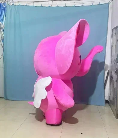 Giant Inflatable Dumbo Elephant Mascot Costume Adults Walking Blow Up Suit Halloween Christmas Carnival Fancy Dress Up Outfits view 3