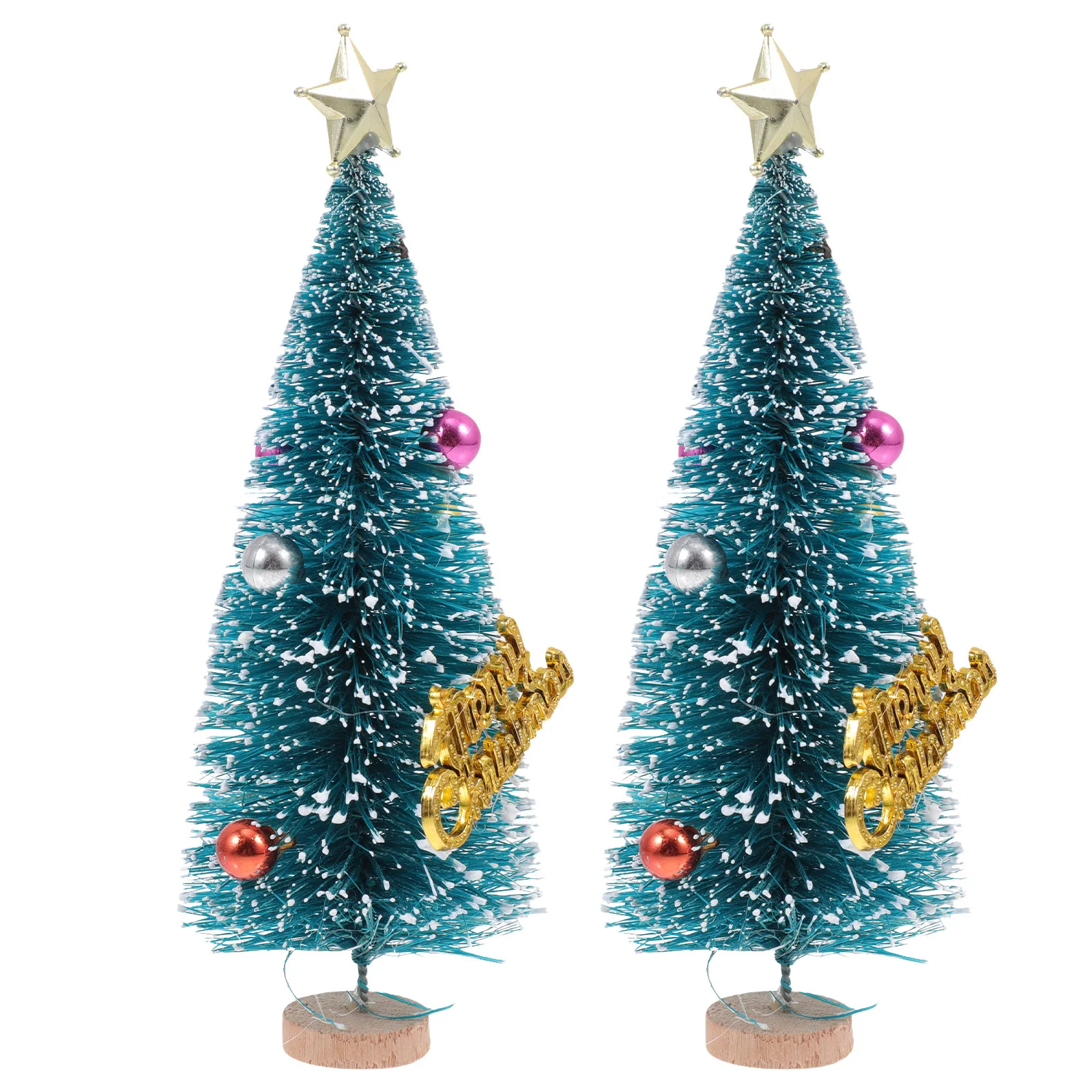 

2Pcs Festive Christmas Tree Ornaments Realistic Decorative Xmas Trees for Home Decor Miniature Scene Adornment