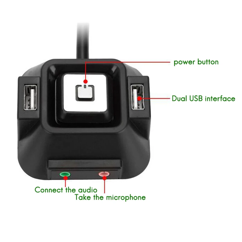Computer Desktop Switch Dual USB Dual Audio Internet Cafe Home Office Desktop Chassis Control Switch