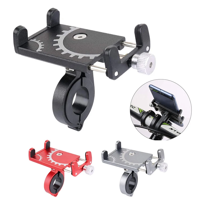 Bicycle Phone Holder Mount Universal Mobile Cell GPS Metal Riding MTB Motorcycle Stand Bracket Bike Moto Handlebar Antislip Clip