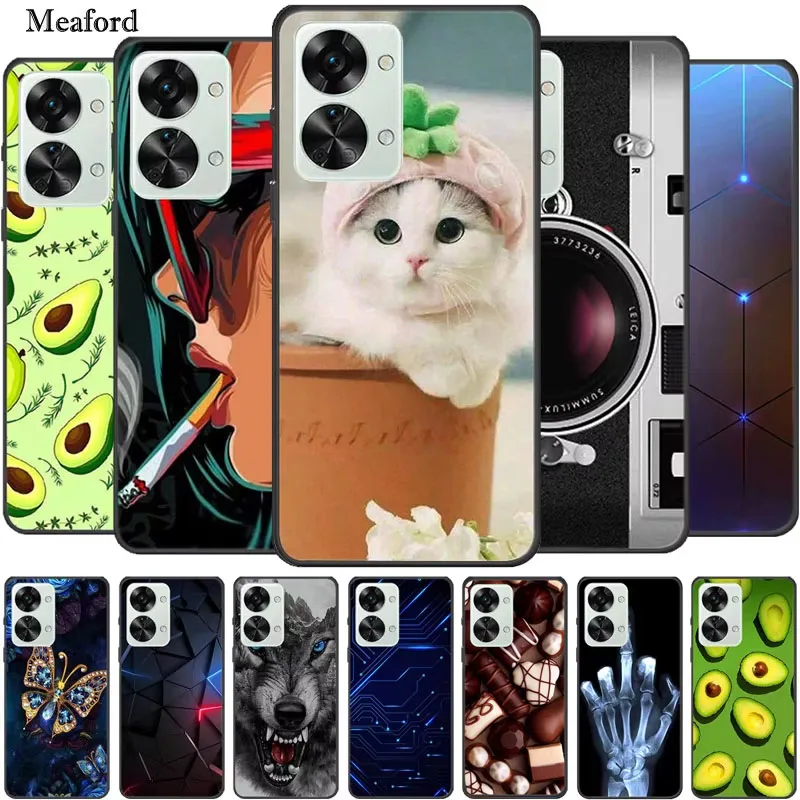 For OnePlus Nord 2T Case Cartoon Soft Silicone TPU Phone Back Cover For OnePlus Nord 2T 5G Animal CPH2399 Fundas Nord2T Coque