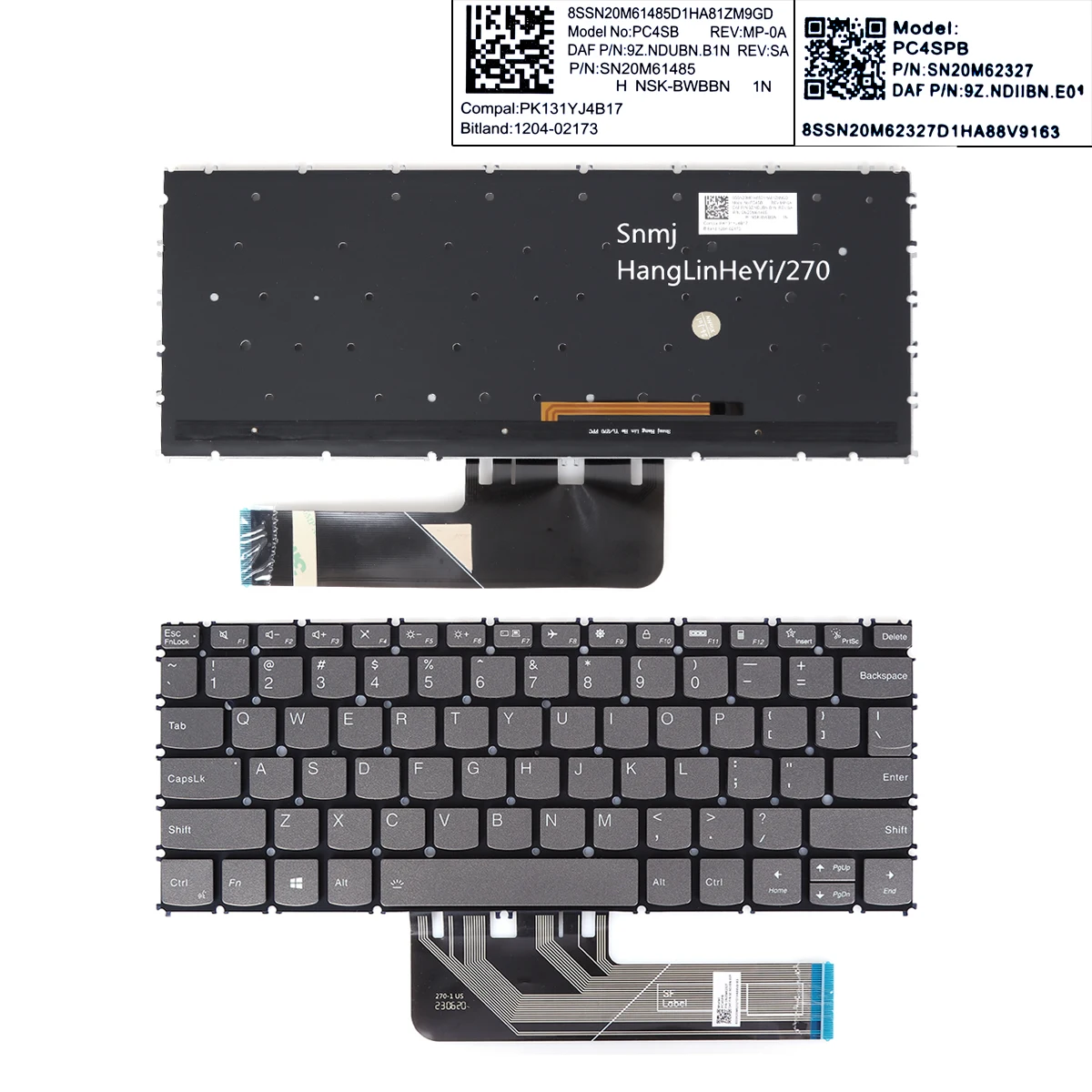 

US Laptop Keyboard for Lenovo ThinkBook 13s G2 ARE 13s G2 ITL 13s G3 ACN with Backlit