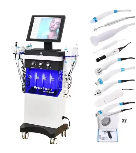 Multifunctional oxyhydrogen facial cleaning device, skin care machine for youth and acne removal.