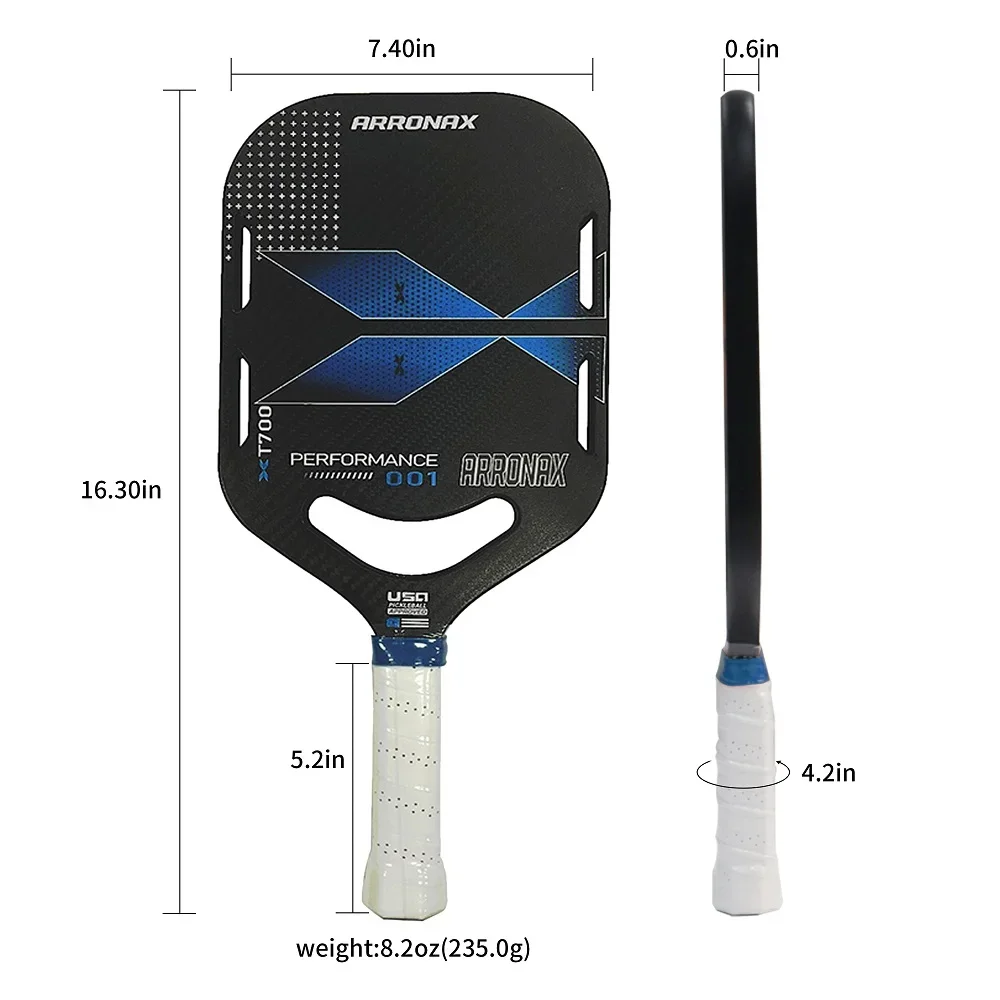 

Pickleball Paddle Toray T700 3K Twill Carbon Fiber 16mm Racquet Pickle Racket Professional Lead Tape Cover Men Women 2023