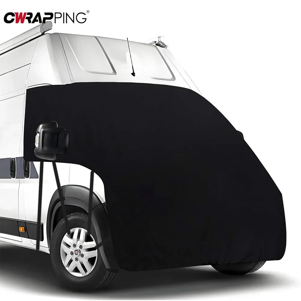Caravan Motorhome Bonnet Cover Bra Leaf Car Protector Tailgate Sunshade and Rain Awning Tent Anti-Tear Waterproof Mosquito Proof