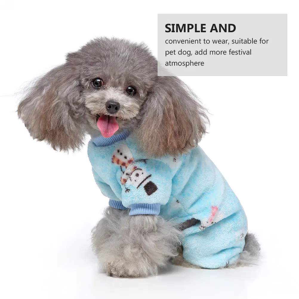

1pc Christmas Dog Costume Pet Outfit Four Feet Costumes Polyester Puppy Clothes Lightweight Comfortable Festival Party