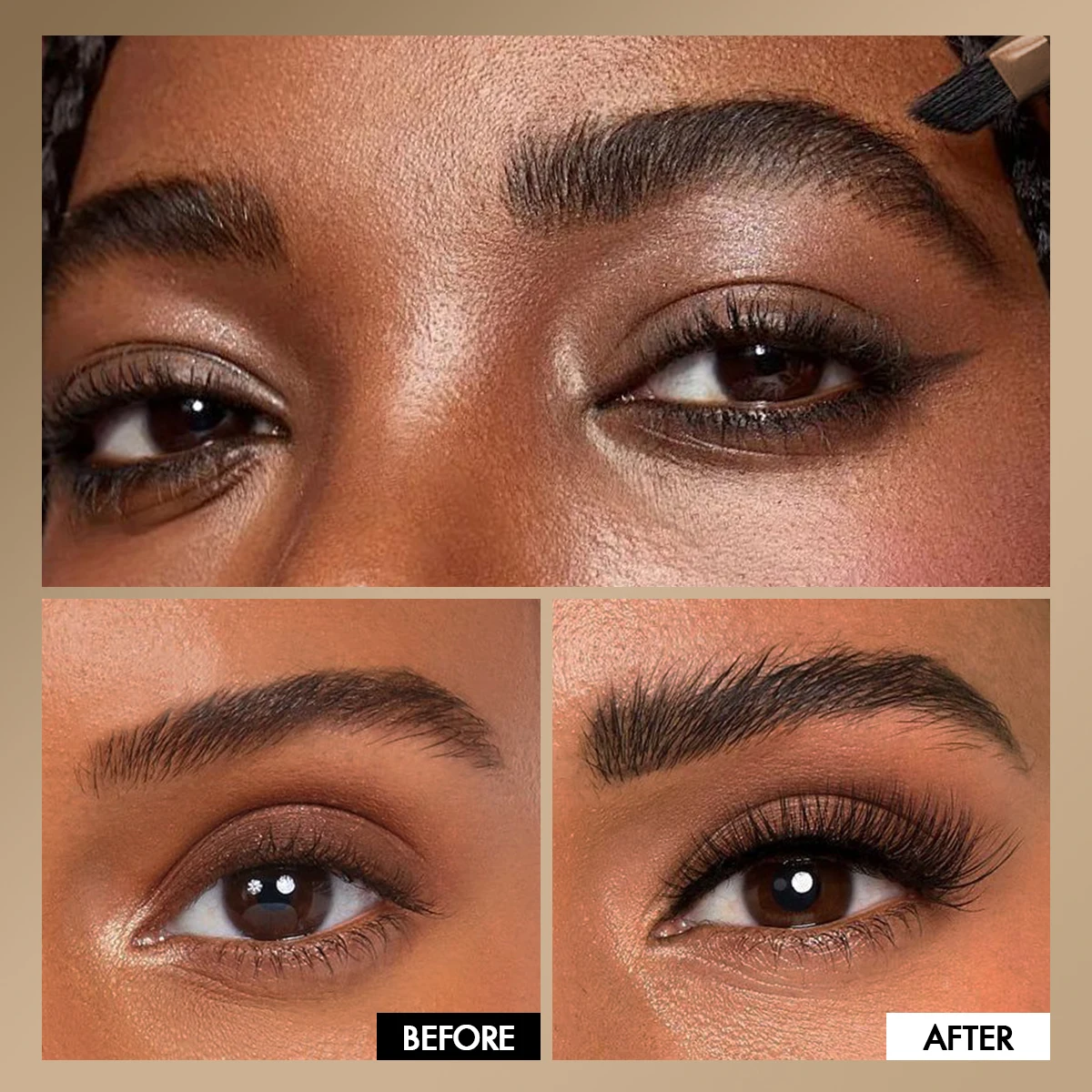 Crayon à sourcils sauvage 3D, 1 pièce, stylo de teinte pour Microblading, brosse carrée coudée, crème de teinture pour sourcils, maquillage durable, facile à utiliser