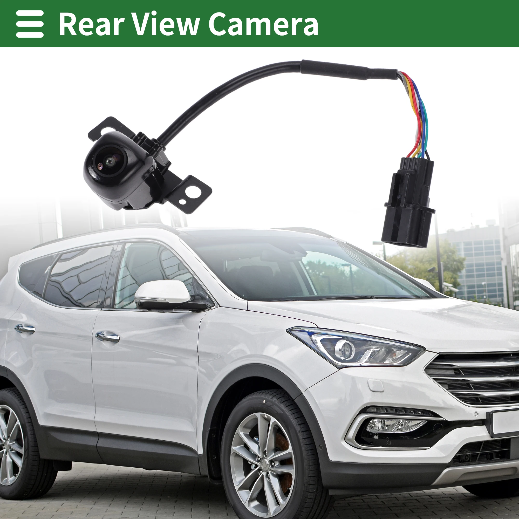 UXCELL Rear View Camera Park Assist Camera Backup Reverse Camera for Hyundai Santa Fe 3.3L 2017 2018 2019