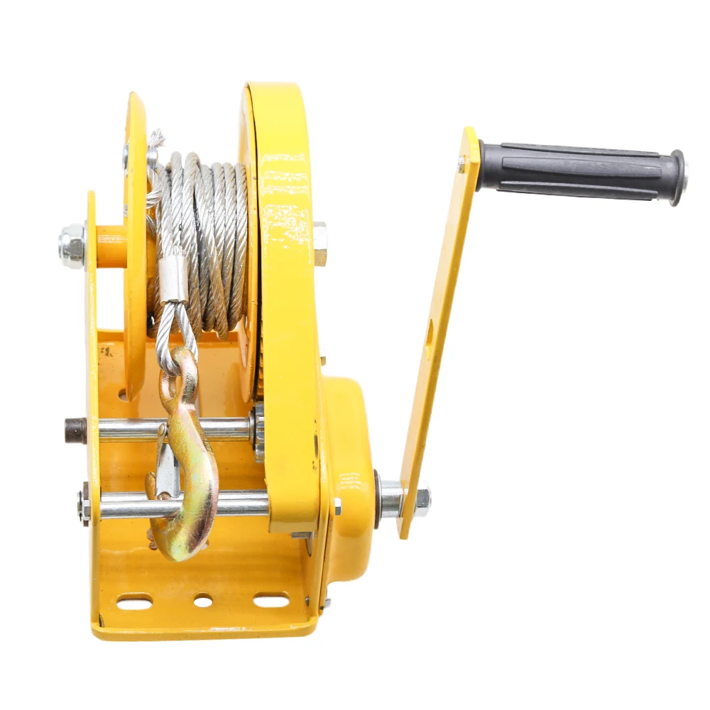 1200/1800/2600LB Two-way Self-locking Small Hand Windlass with Automatic Brake Manual Winch Tractor Winch Portable Whinches