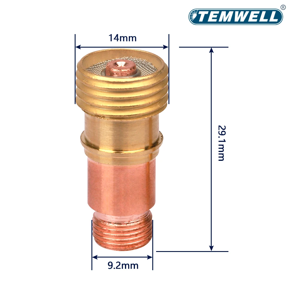 5/10Pcs 17GL040 17GL116 17GL332 17GL18 TIG Stubby Gas Lens Collet Body 1.0/1.6/2.4/3.2mm WP17/18/26 Welding Torch accessories