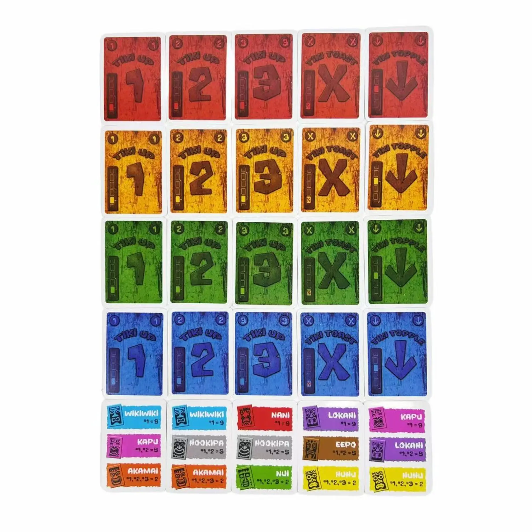 لعبة لوحة Tiki Topple التكتيكية النسخة الإنجليزية الصينية الإستراتيجية لعبة الحفلات الممتعة 2-4 PeopleMini Box