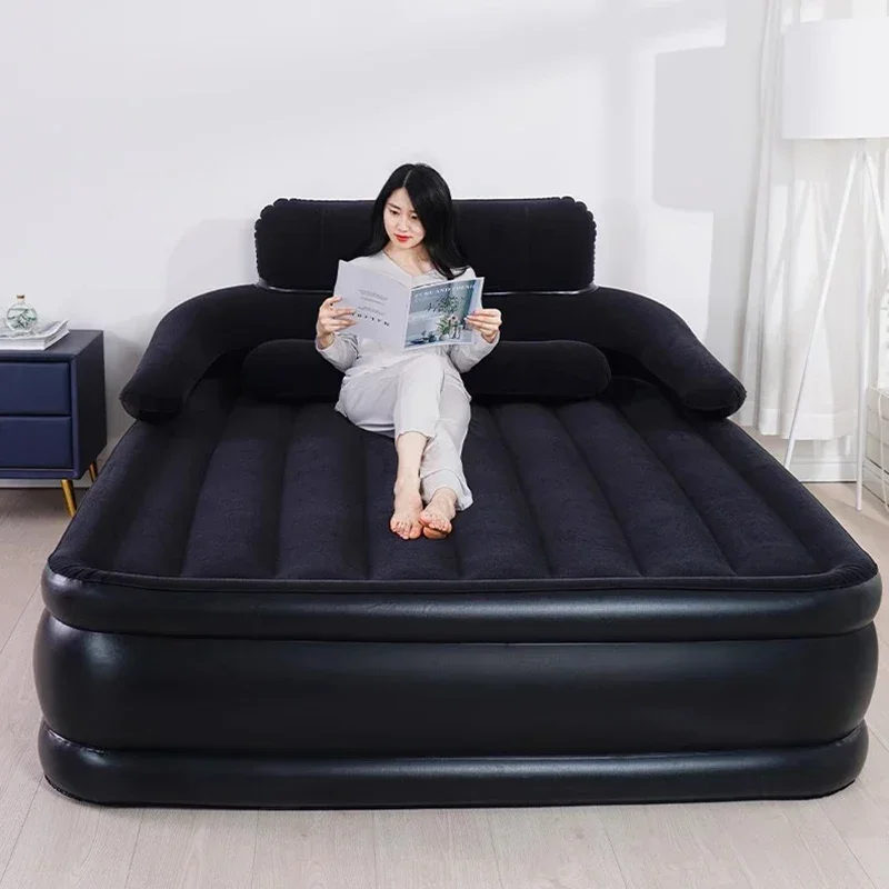 Inflatable Folding Bed Luxury Modern Sofa Double Design Bed Tatami Camping Portable Travel Fishing Sleeping Cama Home Furniture