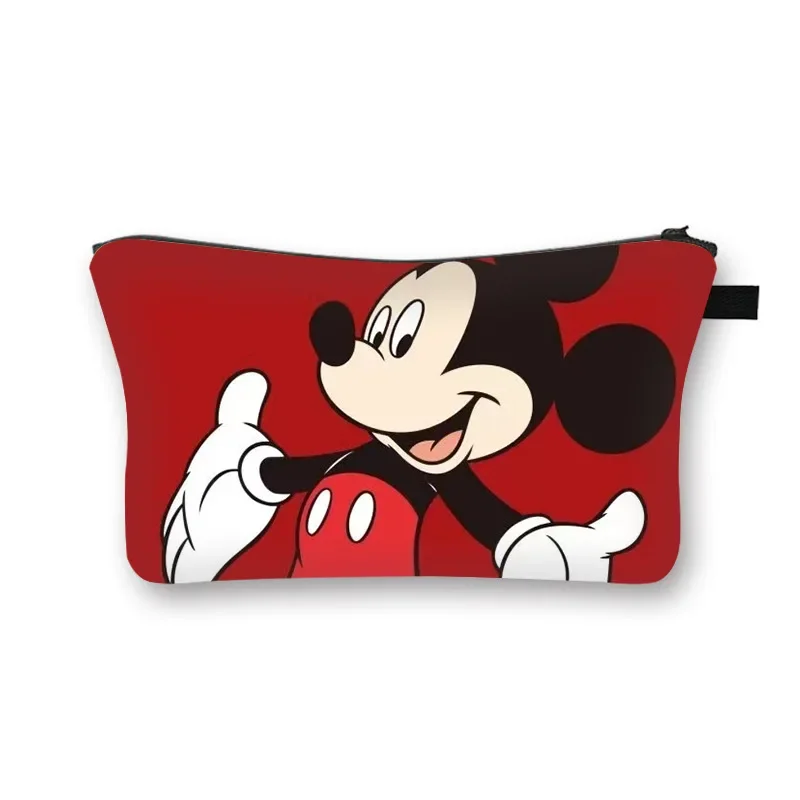 Disney Mickey Minnie Makeup Bag Women Cartoon Large Capacity Travel Cosmetic Storage Bag Bathroom Washbag Toiletry Pouch