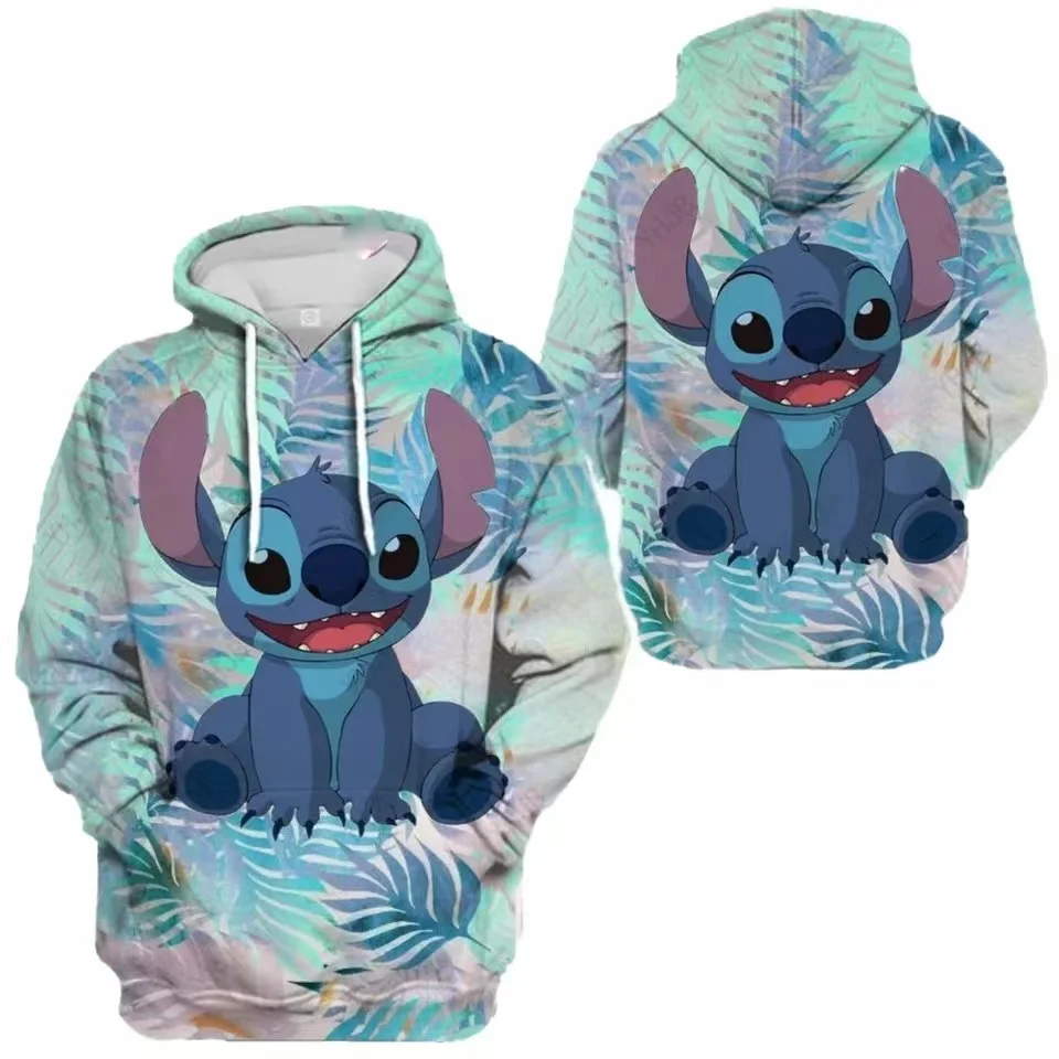 

MINISO Disney Autumn couple set Minnie mouse women's fashion top printed sweater women's Mickey sweater Cute Children's Hoodie