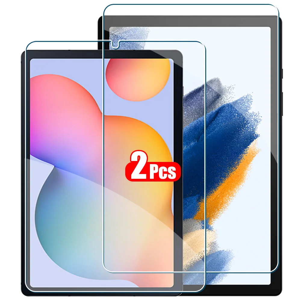 2PCS gehärtetes Glas Displayschutzfolie für Samsung Galaxy Tab S8 Ultra Plus S6 Lite S7 Fe A7 Lite A8 S9 A9 Tablet Zubehör Film