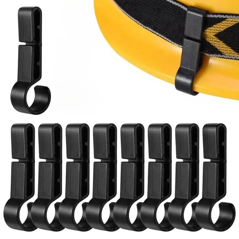 10 Pcs Safety Helmet Headlamp Buckle Hooks, Accessories for Securing Headlamps on Construction Helmets