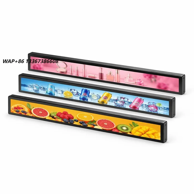Hypermarket 120cm 47.1 49.5 Inch 3840x160 4K Wide Viewing Angle Stretched Bar Shelf Edge LCD Display Custom