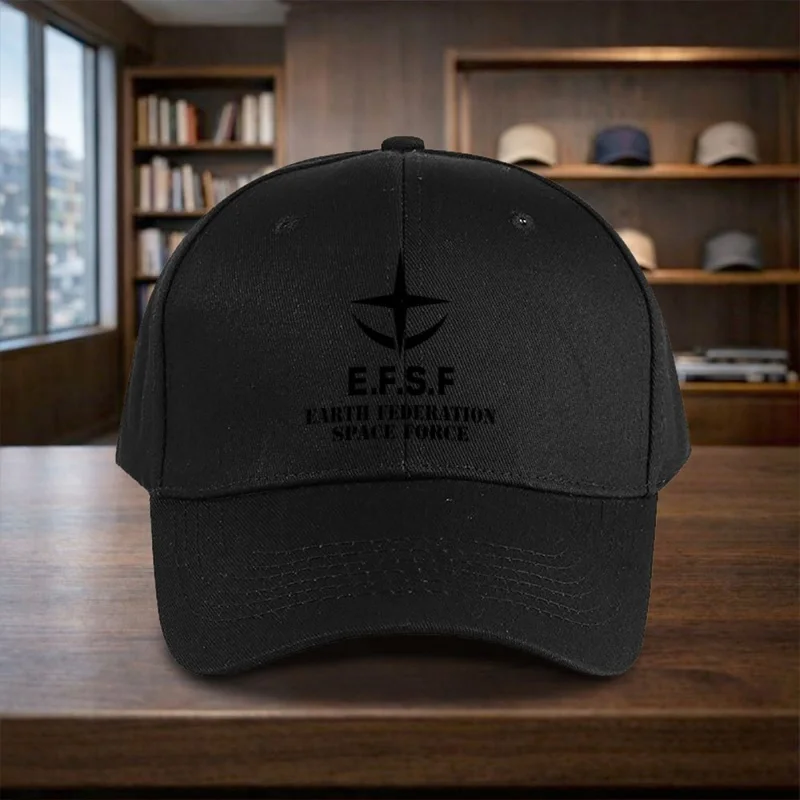 Earth Federation Space Force Printed Baseball Cap, Unisex Adjustable Duckbill Hat