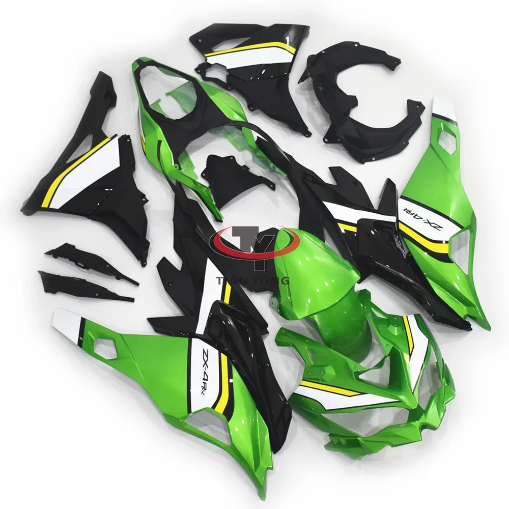 

Green black white yellow striped decal Motorcycle Full Fairing Kit For Kawasaki ZX4RR Bodywork Cowling 2021-2024 ZX 4RR ZX4R