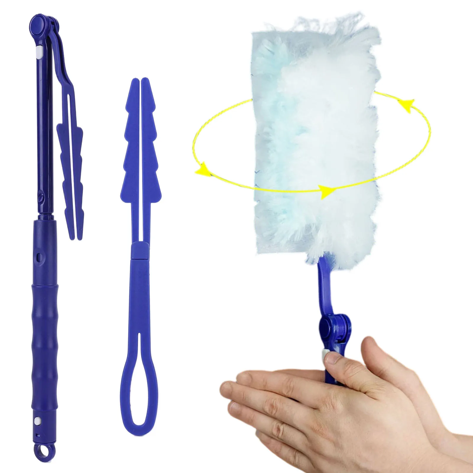Picture 4: 40PCS Fluffy Duster Refills Adjustable Length Handles Disposable Microfiber Duster Refills Disposable Microfiber Feather Dusters