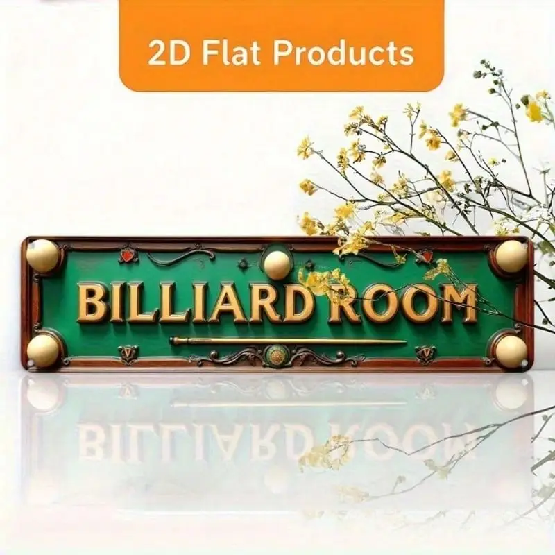 Vintage Billardraum Metall-Wandkunst-Poster, Aluminium-Blechschild-Dekoration für Männerhöhle, Pub, Spielzimmer, Retro-Innendekoration, 1